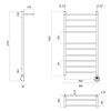 Полотенцесушитель электрический Domoterm Медея сп П10 500x1000 ER хром