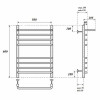 Полотенцесушитель электрический Point PN09156SPE П7 500x600 с полкой левый/правый хром