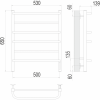 Электрический полотенцесушитель Terminus Евромикс квадро П6 500х650