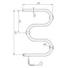 Полотенцесушитель электрический Domoterm М-образный DMT 107-32 60*40 EK L