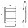 Полотенцесушитель водяной Point PN09156S П8 500x600 хром