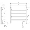 Полотенцесушитель электрический Domoterm Классик DMT 109-4 50*50 EK R