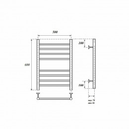 Полотенцесушитель водяной Point PN10156S П8 500x600 хром