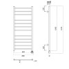 Полотенцесушитель электрический Domoterm Медея П12 (3-4-5) 600x1200 ER
