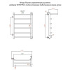 Водяной полотенцесушитель Aringa Римини AR03022CH 50x80x50 L с полкой хром
