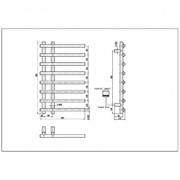 Полотенцесушитель электрический Boheme Uno 722-NB 80x50 никель