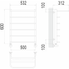 Водяной полотенцесушитель Terminus Полка П6 500х600
