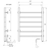 Полотенцесушитель электрический Domoterm Аврора DMT 109-6 50*71 EK R