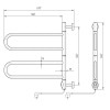 Полотенцесушитель электрический Domoterm Сальса DMT 108F П4 65*50 EK