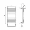 Полотенцесушитель электрический Point PN09158SPE П11 500x800 с полкой левый/правый хром