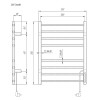 Полотенцесушитель электрический Domoterm DMT Квадро 109-S П8 50x70 TBOX EK R правый хром