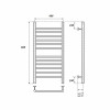 Полотенцесушитель электрический Point PN10148SE П12 400x800 левый/правый хром