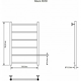 Полотенцесушитель Aquanet Maurо 28231 80х50 хром