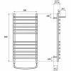 Полотенцесушитель электрический Point PN05158SPE П11 500x800 левый/правый хром