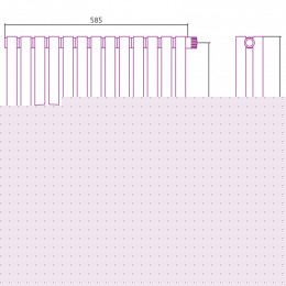 Отопительный радиатор Сунержа Эстет-00 EU50 12-0322-1213 120х58.5 белый