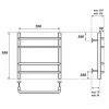 Полотенцесушитель электрический Point PN09155E П4 500x500 левый/правый хром