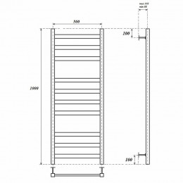 Полотенцесушитель электрический Point PN83150E П10 500x1000 левый/правый хром