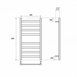 Полотенцесушитель водяной Point PN83158 П8 500x800 хром