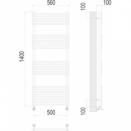 Водяной полотенцесушитель Terminus Ватра П25 500х1400