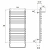 Полотенцесушитель водяной Point PN09158SP П11 500x800 с полкой хром