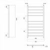 Полотенцесушитель водяной Domoterm Медея П10 500x1000 золото