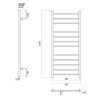 Полотенцесушитель водяной Domoterm Медея П12 (3-4-5) 500x1200