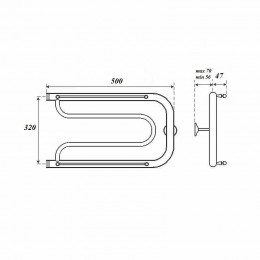 Полотенцесушитель водяной Point PN21335P 320x500 хром