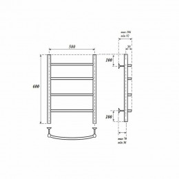 Полотенцесушитель водяной Point PN04156 П4 500x600 хром