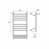 Полотенцесушитель водяной Point PN10156SP П7 500x600 с полкой хром