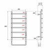 Полотенцесушитель электрический Point PN08848 П6 400x800 хром