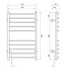 Полотенцесушитель электрический Domoterm Аврора DMT 109-10 50*90 EK L