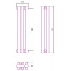 Отопительный радиатор Сунержа Эстет-00 00-0332-5003 50х13.5 3 секции без покрытия
