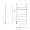 Полотенцесушитель электрический Domoterm Медея П10 500x1000 EL