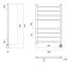 Полотенцесушитель электрический Domoterm Медея П8 500x800 ER хром