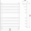 Полотенцесушитель электрический Двин F primo electro 80x50 1"-3/4"-1/2"