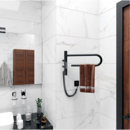 Электрический полотенцесушитель Vincea VTD-1P1BE 39x25 черный