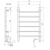 Полотенцесушитель электрический Domoterm Классик DMT 109-6 50*80 EK R
