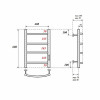 Полотенцесушитель электрический Point PN04846 П4 400x600 хром