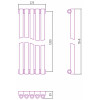 Отопительный радиатор Сунержа Эстет-0 15-0331-1205 120х22.5 тёмный титан муар