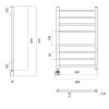Полотенцесушитель электрический Domoterm  Медея П8 500x800 EL хром