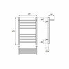 Полотенцесушитель водяной Point PN10146SP П7 400x600 с полкой хром