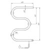 Полотенцесушитель электрический Domoterm М-образный DMT 107-32 60*40 EK R