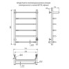 Электрический полотенцесушитель Aringa Киото AR03005BL 80x50 черный