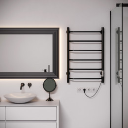 Электрический полотенцесушитель Aringa Киото AR03005BL 80x50 черный