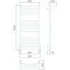 Полотенцесушитель водяной Larusso Гранд 4670078535528 П14 500х1200 хром