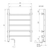 Полотенцесушитель электрический Domoterm Аврора DMT 109-5 50*71 EK L