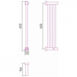 Электрический полотенцесушитель Сунержа Хорда 4.0 00-0834-0600 60х16.6 хром