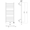 Полотенцесушитель электрический Domoterm Медея П12 (4-4-4) 500x1200 ER