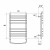 Полотенцесушитель электрический Point PN05156SE П8 500x600 левый/правый хром