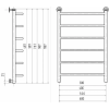 Полотенцесушитель электрический Двин R electro 80x50 1"-1/2"